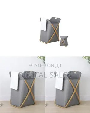Laundry Hamper With Lid ,Small Bamboo Laundry Basket With Lid, Foldabl