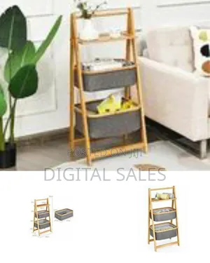 Double Layer Bamboo Laundry Hamper,Clothes Storage Basket
