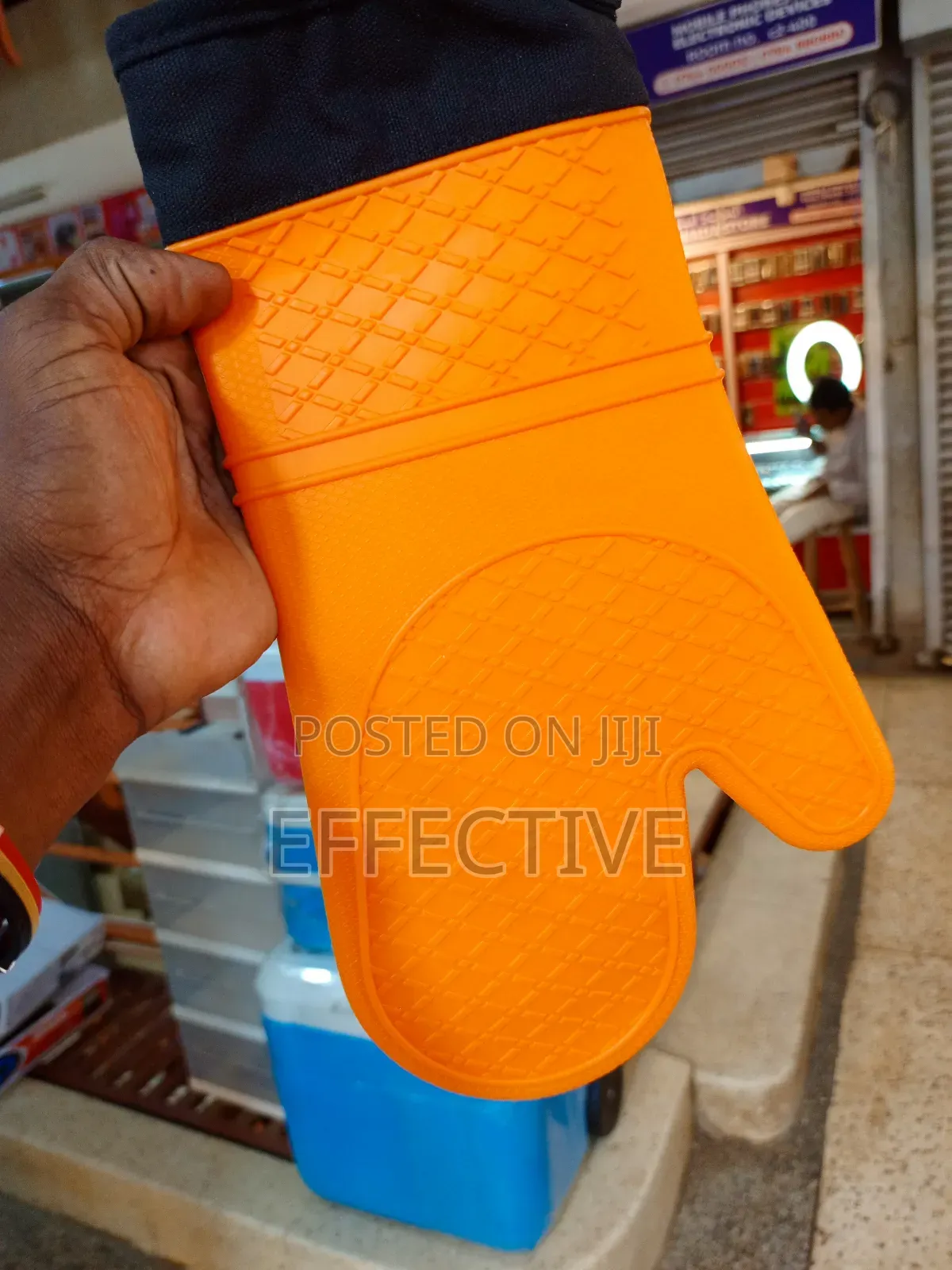 1pc Oven Mitt Durable Heat Resistant Silicone Gloves