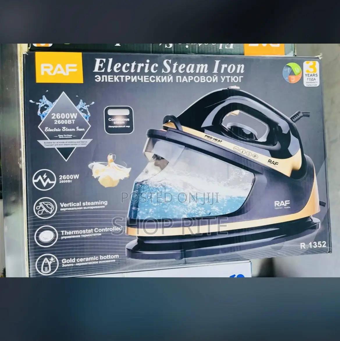 Raf Electric Stem Iron 2600 Watts Model R 1352