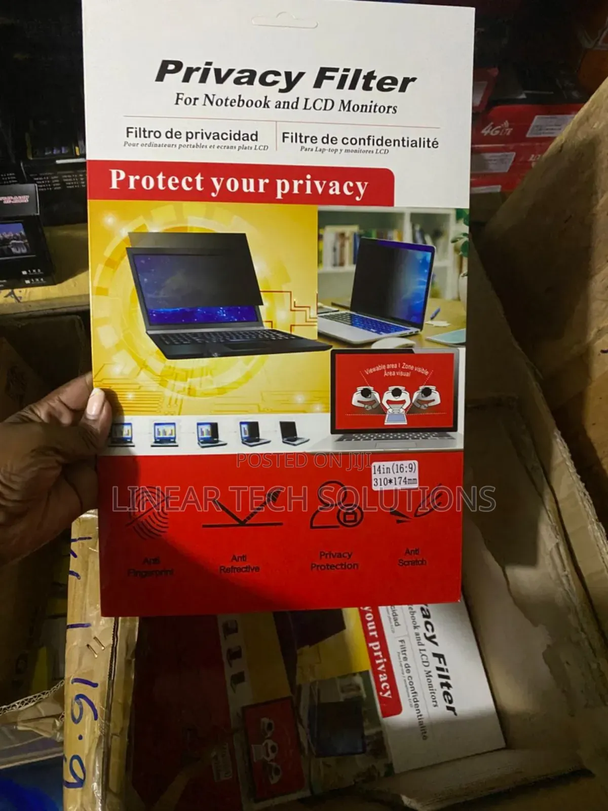 Privacy Filter for Notebooks and LCD Monitors.