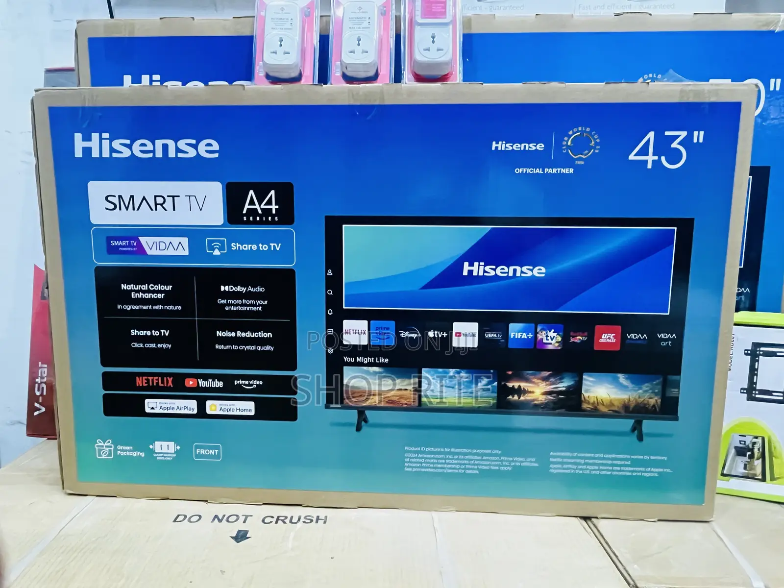 Hisense 43 Inches A4 Qs Smart Bluetooth TVS