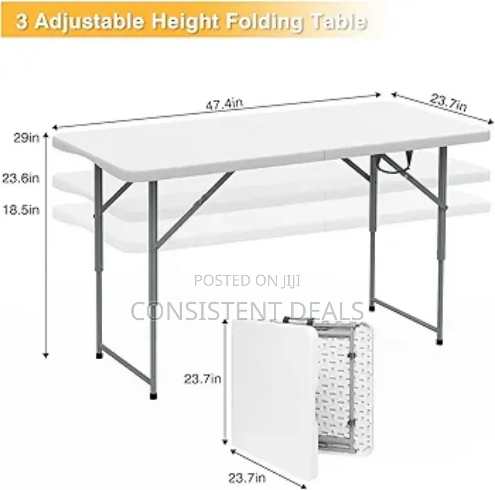 120cm Foldable Plastic Table