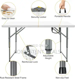 120cm Foldable Plastic Table