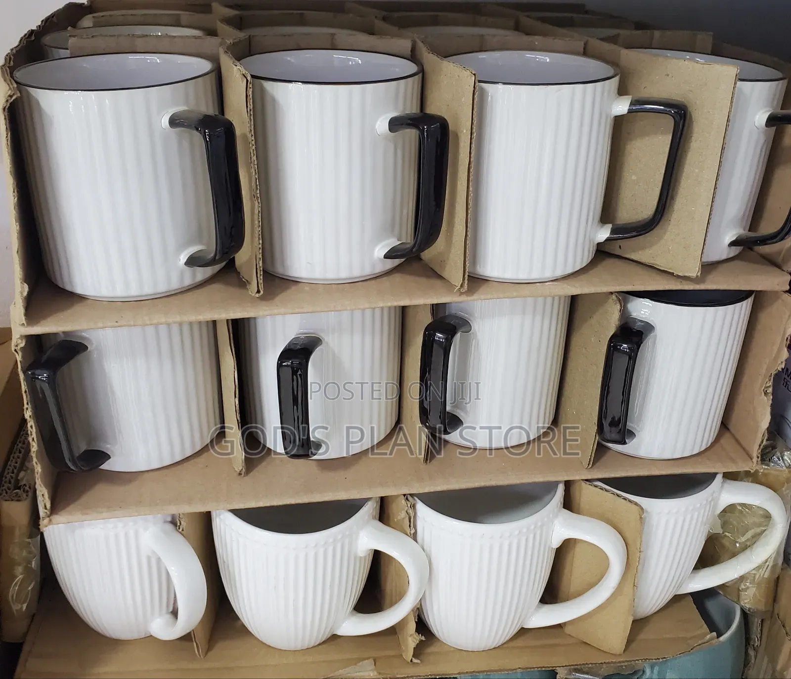 Imported White Ceramic Cups Imported White Ceramic Cups 12pcs