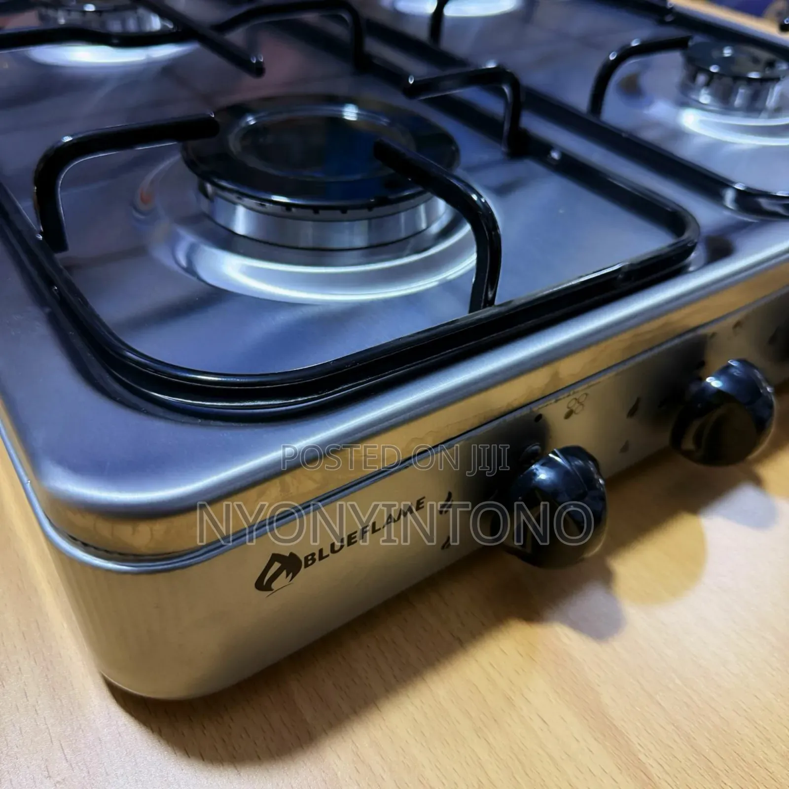 Blue Frame Stainless Steel Full Gas Stove With Automatic Ignition