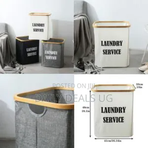 1 Piece Large Foldable Sturdy Bamboo Laundry Hamper,Laundry Basket