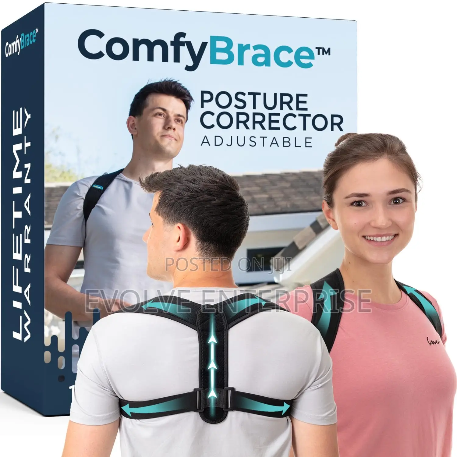 Fully Adjustable Straightener For Mid, Upper Spine Support