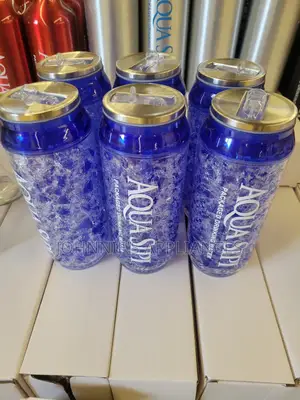 Aqua Sipi Blue Double-wall Water Bottle With Straw Lid