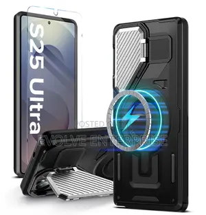 Samsung Galaxy S25 Ultra Case Magnetic With Camera Cover Stand