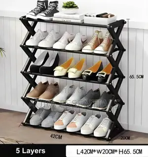 Foldable Mult-Tiered Shoe Rack