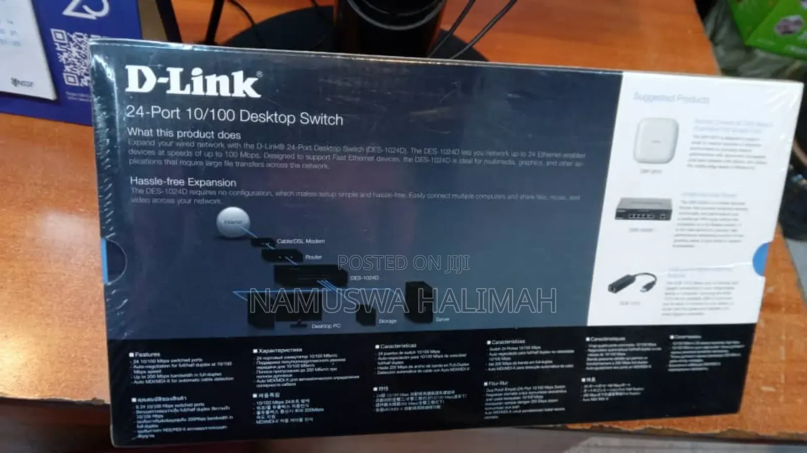 D-Link Des-1024d 24-Port 10/100 Desktop Switch.