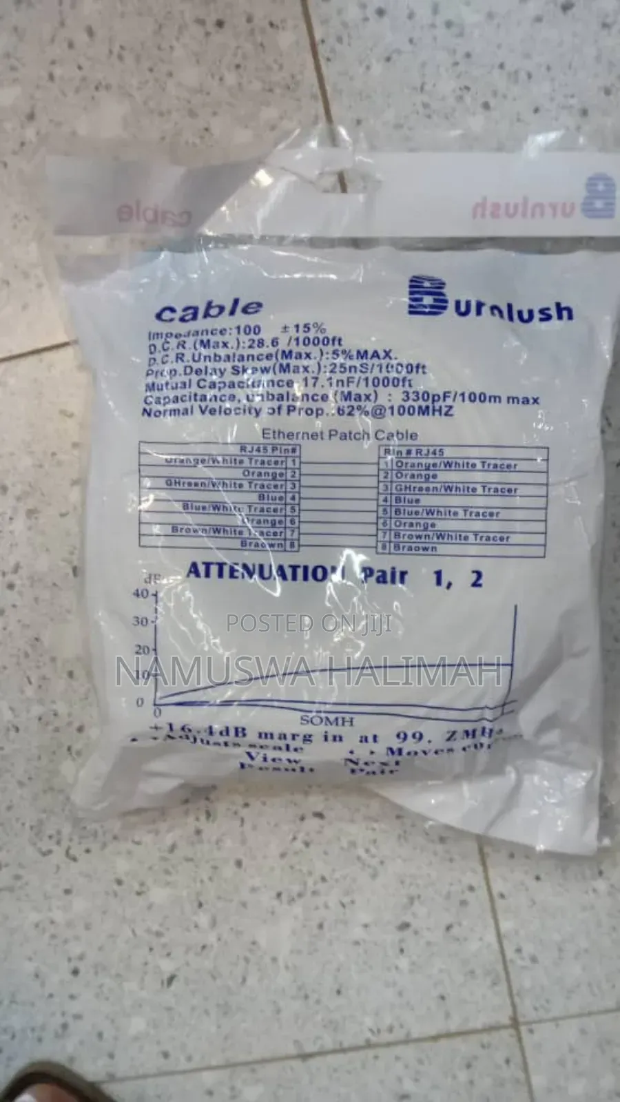 Burnlush Utp Cat6 Ethernet Cable.