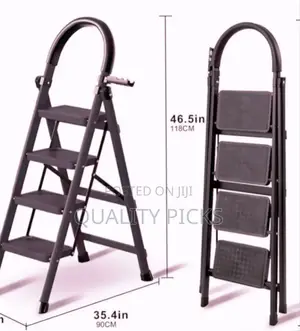 Foldable 4-step Black Ladder.