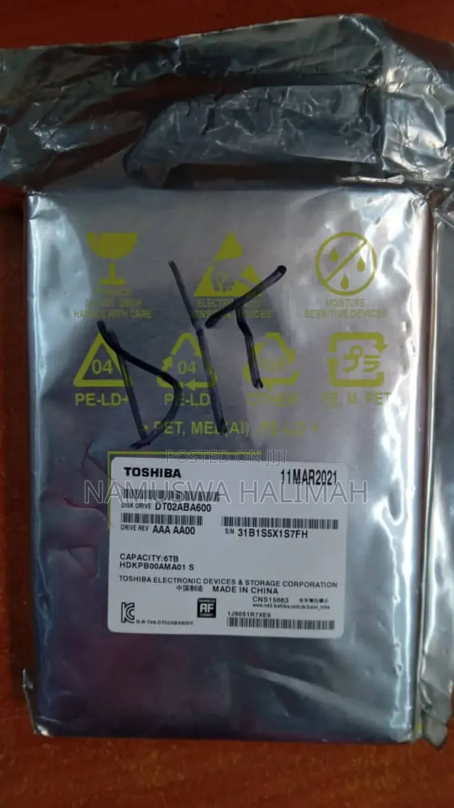 Toshiba 6tb Desktop Hard Disk Drive.