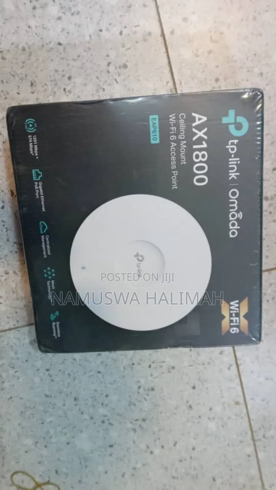 Tp-Link Omada Ax1800 Ceiling Mount Wi-Fi 6 Access Point, Model Eap610.