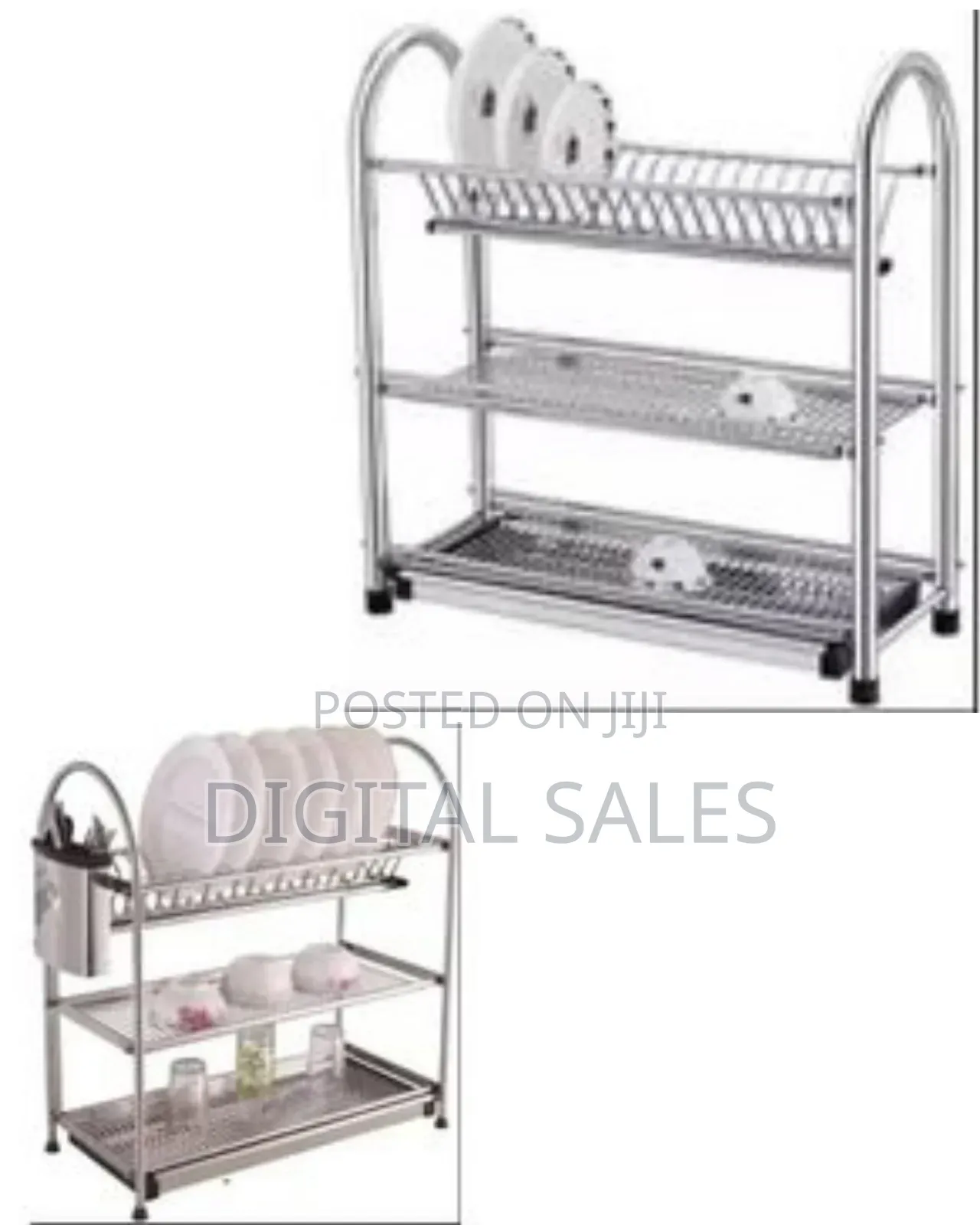 3-Tier Dish Drying Rack Dish Drainer Kitchen Stainless Steel
