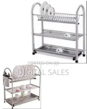 3-Tier Dish Drying Rack Dish Drainer Kitchen Stainless Steel