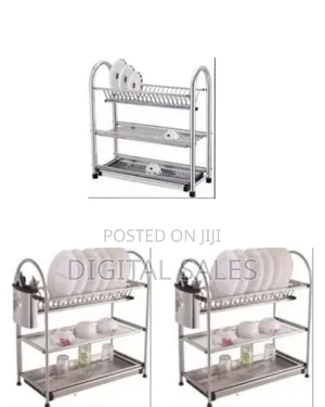 3-Tier Dish Drying Rack Dish Drainer Kitchen Stainless Steel