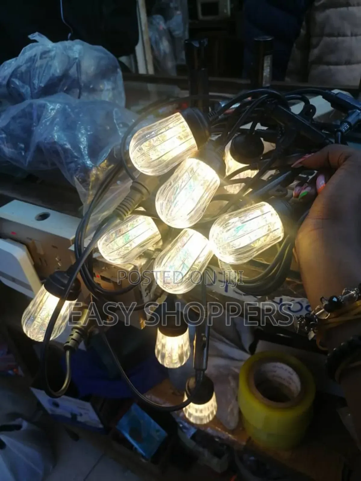 Loofah String Lights String Bulbs Warm White Lights 5 Meters 10 Bulbs