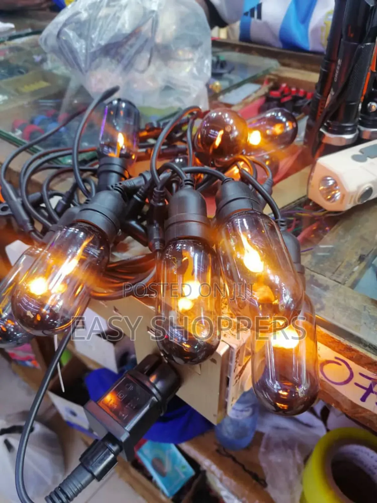Set of Led String Lights Warm White 5m 10 Bulbs