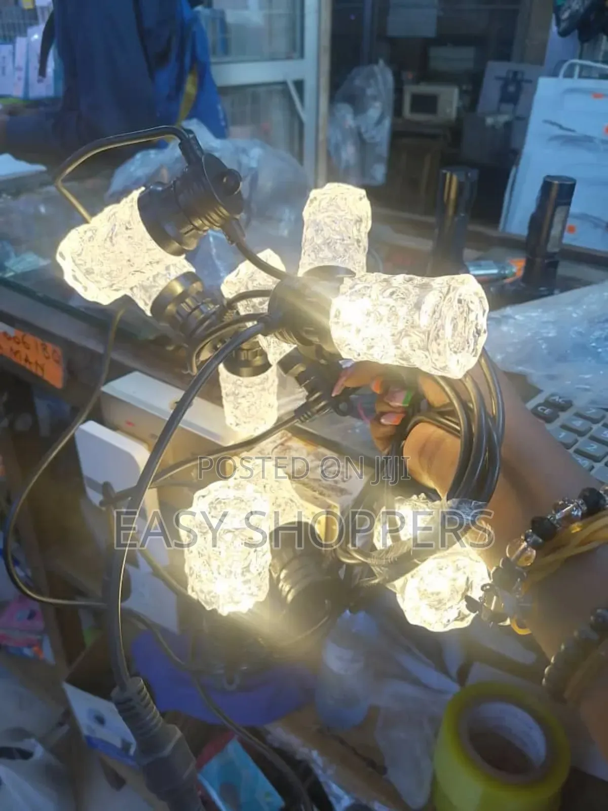Outdoor String Lights With Decorative, Textured Bulbs. 5m 1p Bulbs
