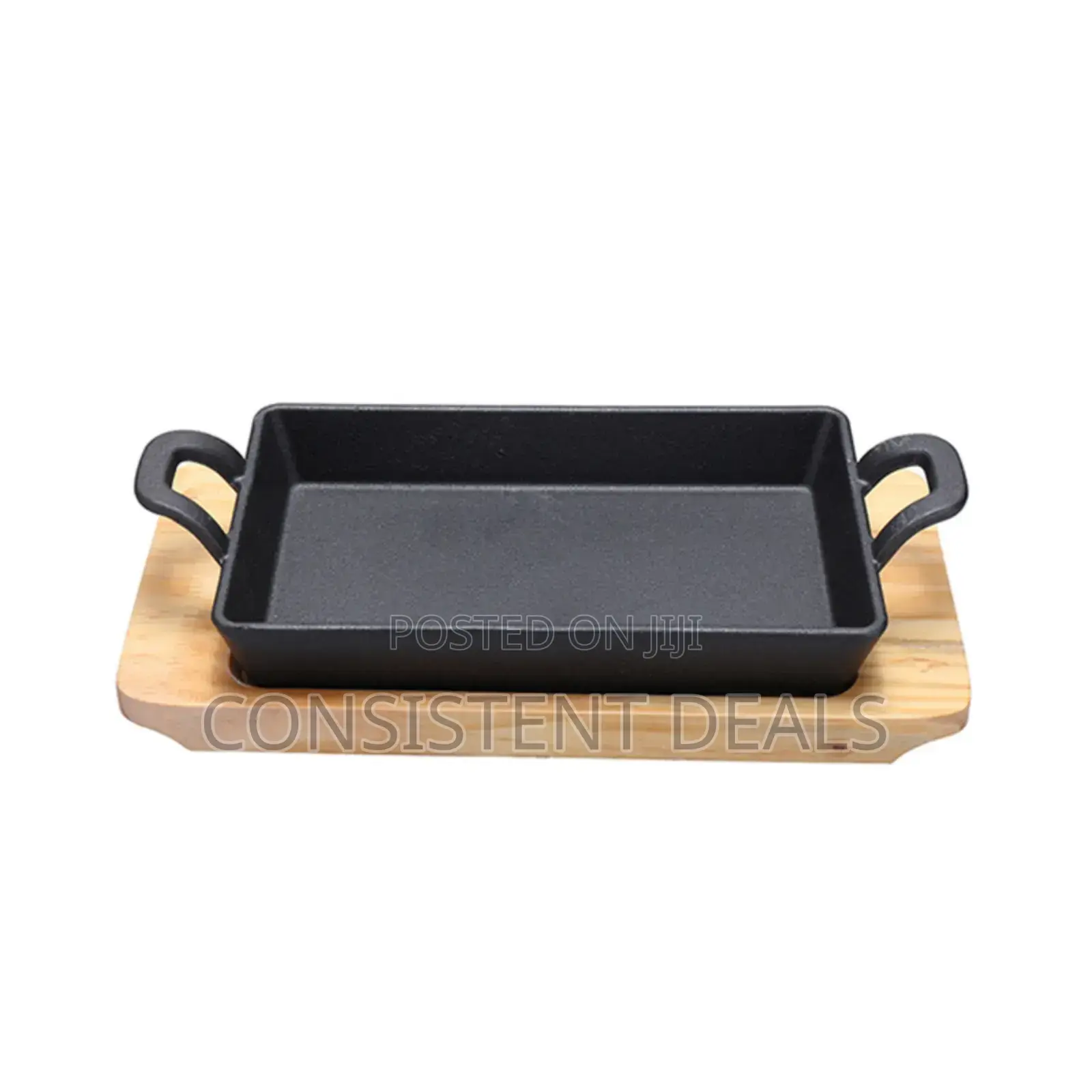 Cast Iron Grill Pan Non-Stick Frying Baking Plate