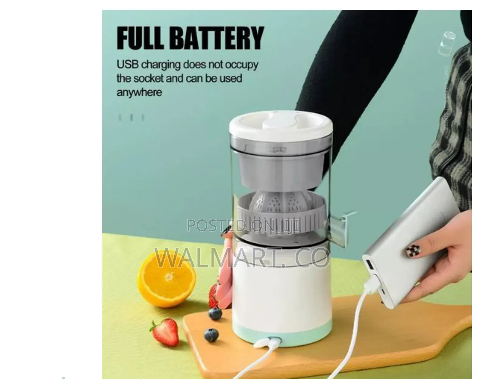 Portable Electric Citrus Juicer With Cleaning Brush