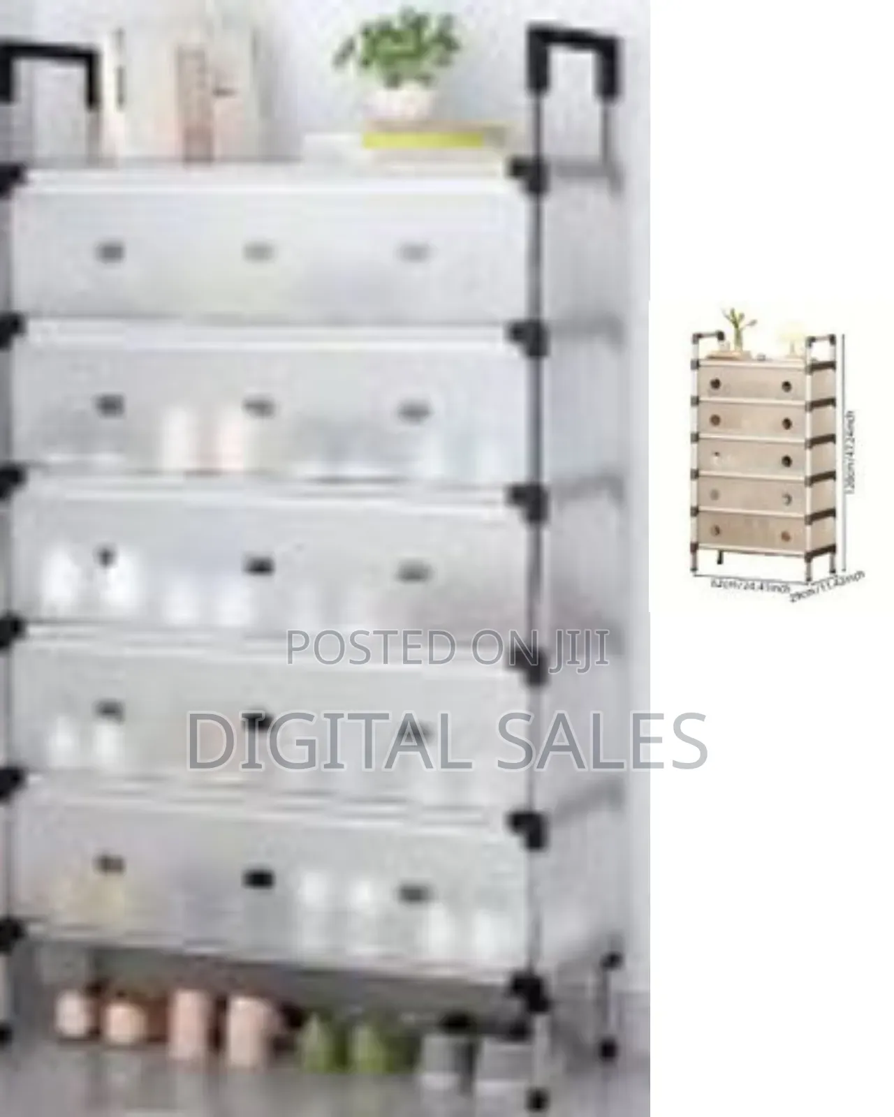 6 Tier Entryway Dustproof Home Shoe Storage Rack Multi-layer Space
