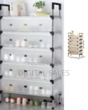 6 Tier Entryway Dustproof Home Shoe Storage Rack Multi-layer Space