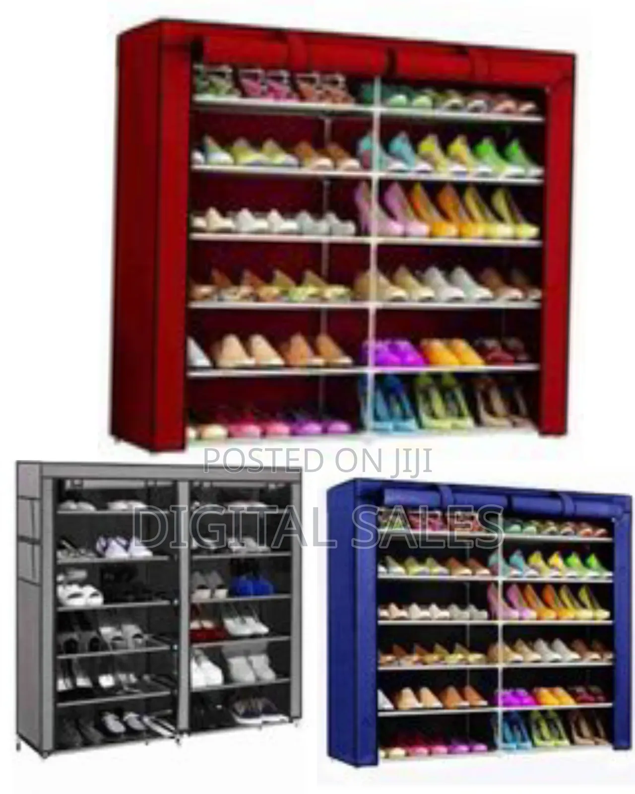 12 Layer Foldable Collapsible Shoe Rack Storage Organizer