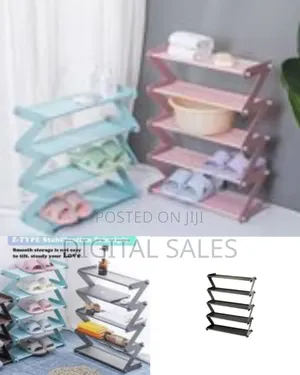 Z Shaped 5 Tier Shoe Rack Organizer Multi-layer Shoe Storage Stackable