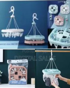 20 Clips Pegs Square Laundry Clothes Hanger Socks Underwear