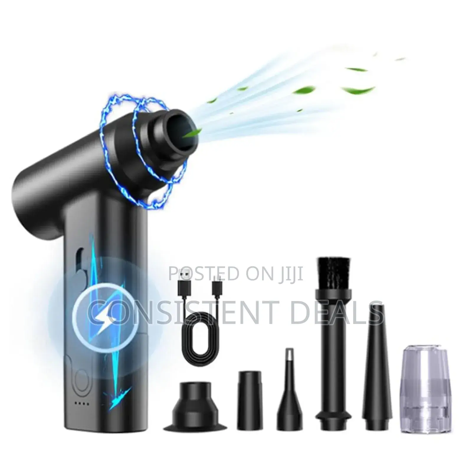 Compressed Air Duster With Flashlight, 180000rpm Electric Air Duster