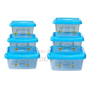 3pc Large Capacity Plastic Stackable Organizer Storage Box Transparent