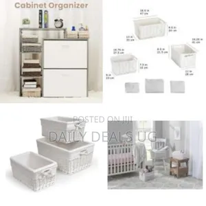 3 Piece Multipurpose Rectangular Handmade Decorative Wicker Snacks