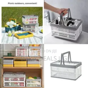 Foldable Storage Basket Kitchen Fruit Toy Holder Cosmetic Container