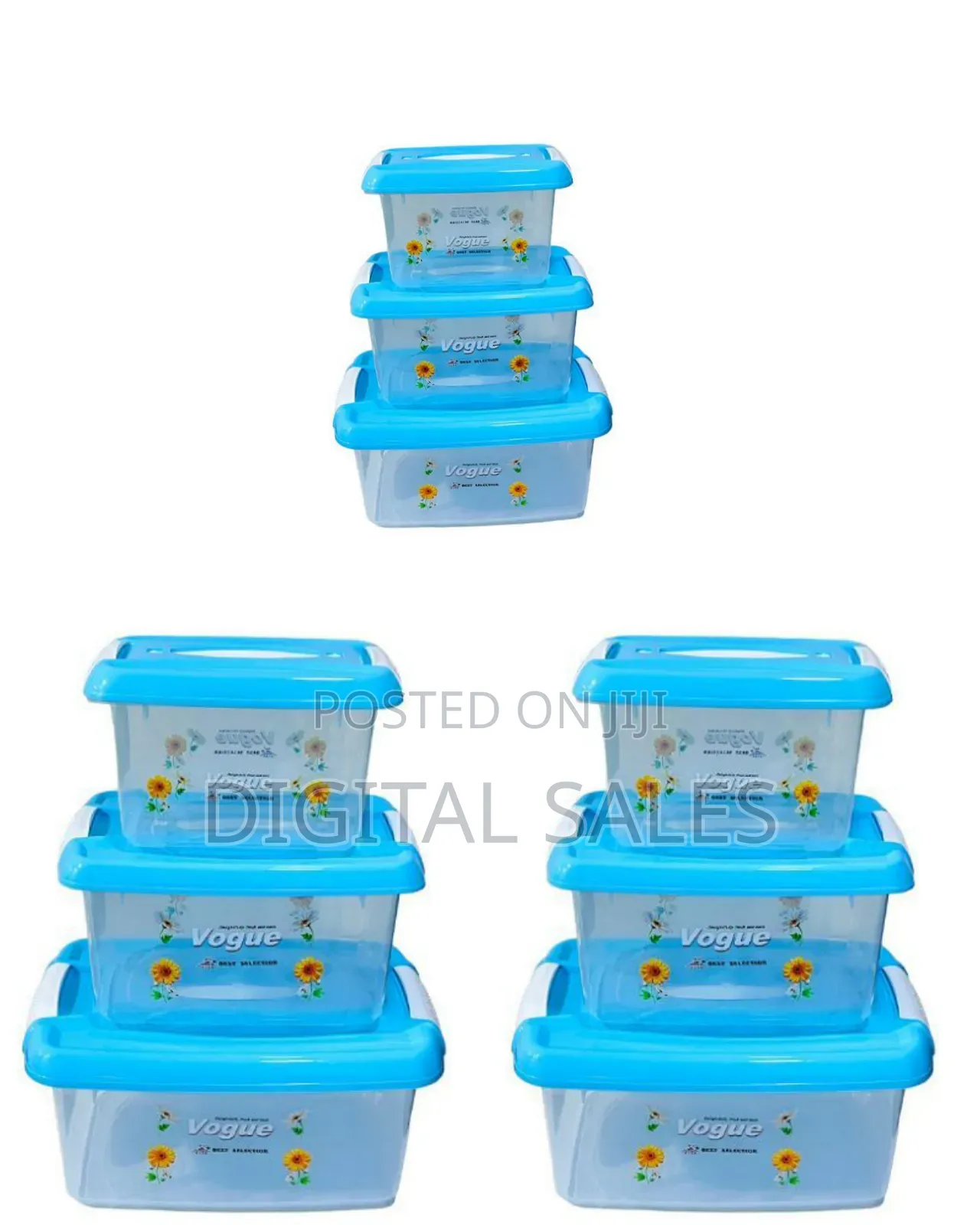 3pc Large Capacity Plastic Stackable Organizer Storage Box