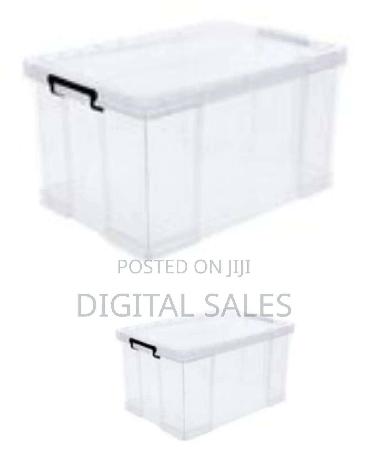 Plastic Stackable Organizer Storage Box, 96-liters Transparent