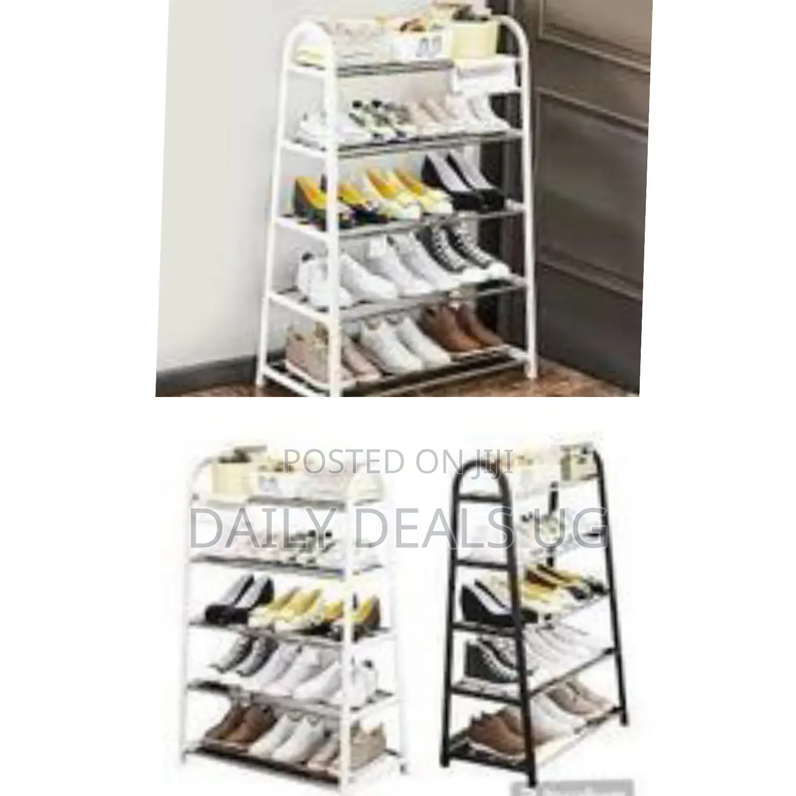 Modern Plastics Stackable Shoe Rack Shelf Multifunction Free Standing
