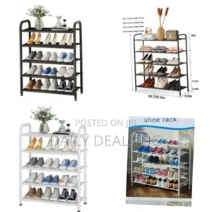 5 Tier Standing Shoe Rack, Space-Saving, Slim, Boot Shelf, Stylish