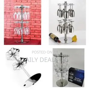 Countertop Rotating 12 Wine Glass Cup Holder Drying Rack Stand
