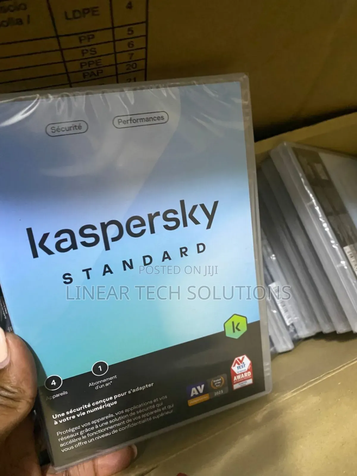 Kaspersk Standard Antivirus Software.