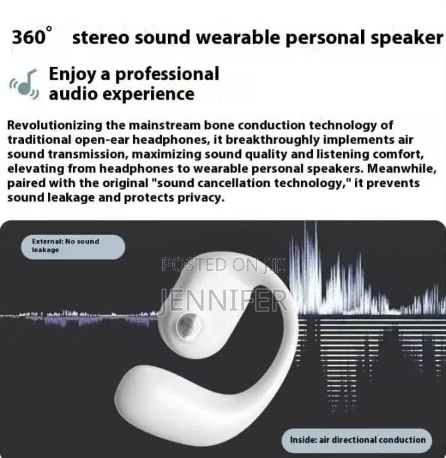 Business Single Open Ear Headphone/Earbud