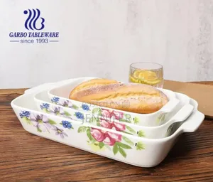 3pcs Ceramic Bakeware and Dinner Set Dishes