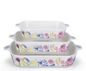 3pcs Ceramic Bakeware and Dinner Set Dishes