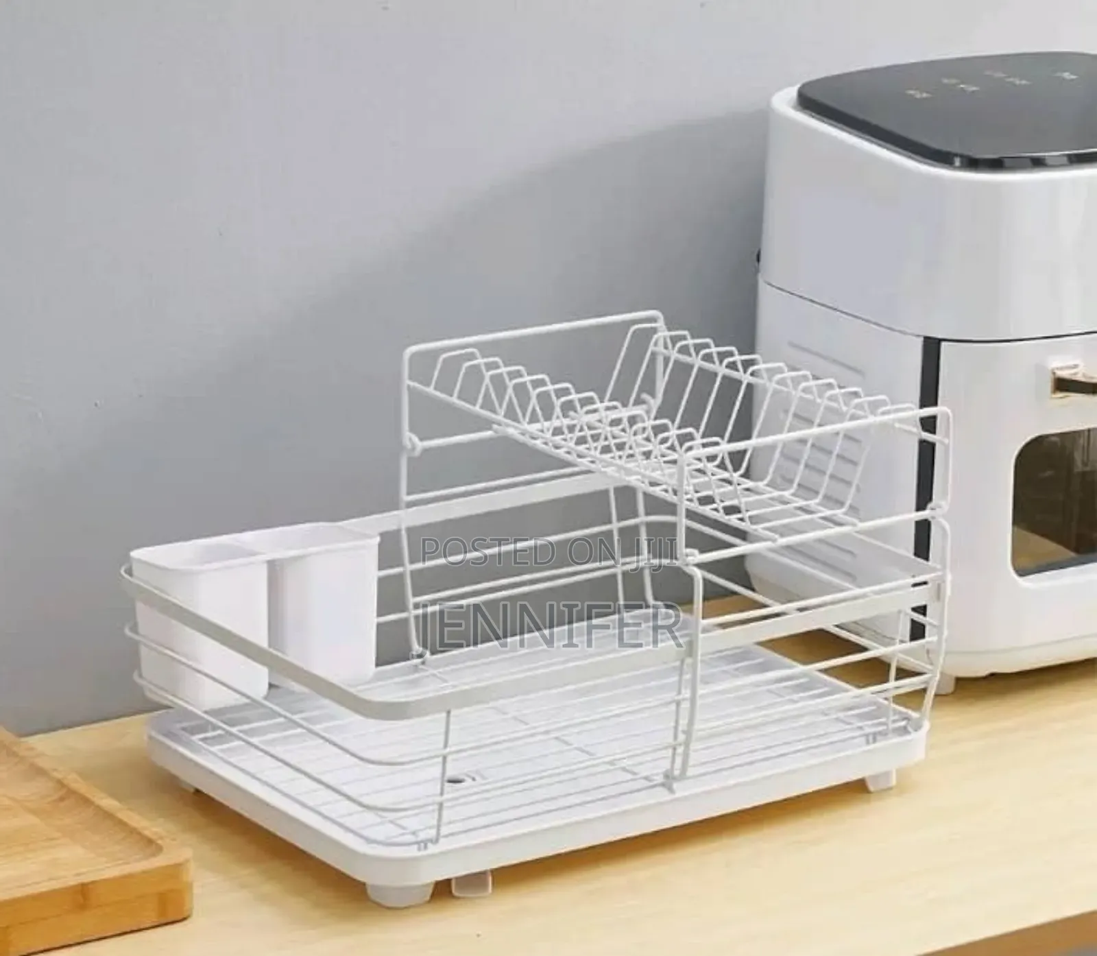 Large Dish Drying Rack Drainer Kitchen Sink Plate Draining Tray