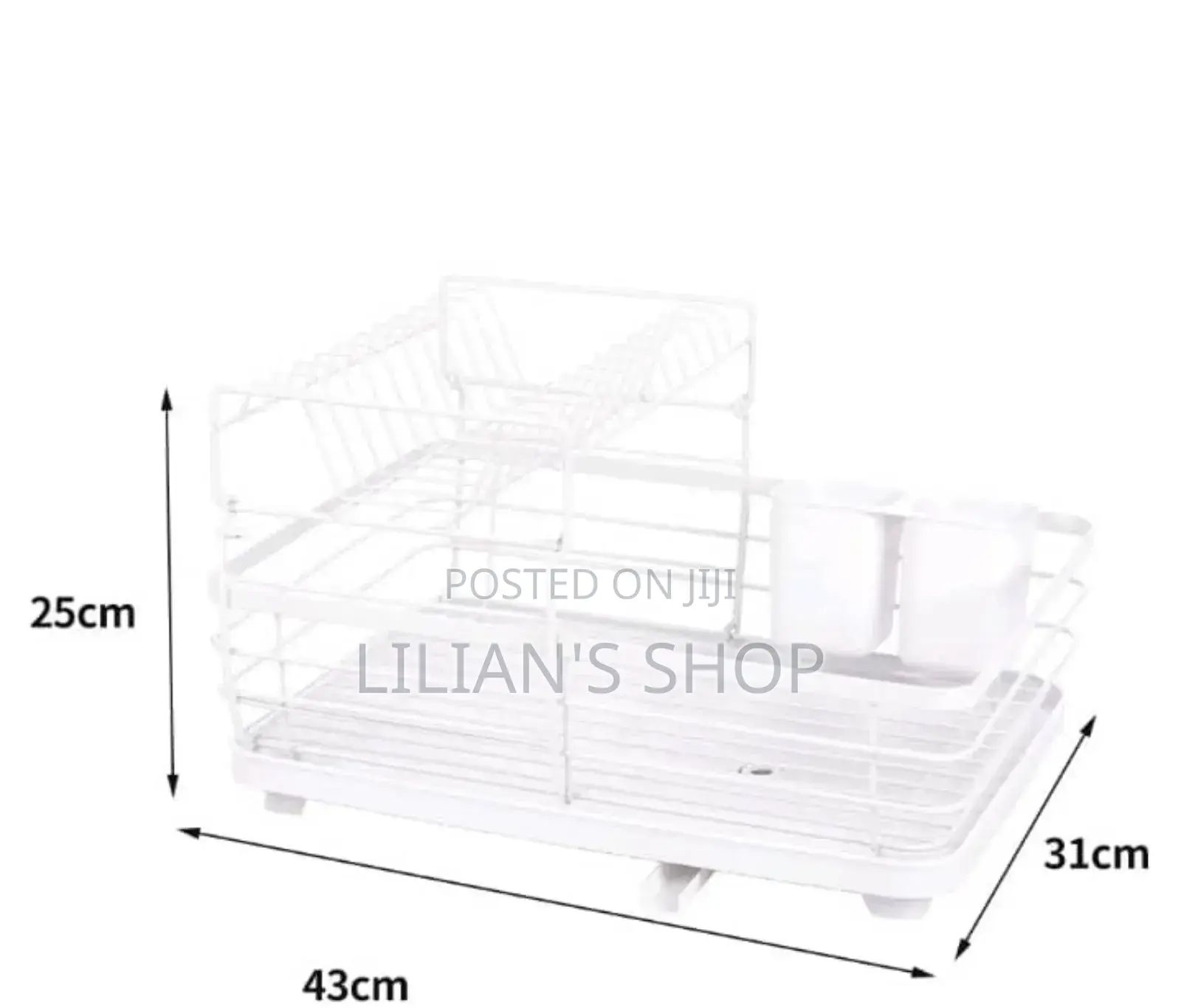 Large Dish Drying Rack Drainer Kitchen Sink Plate Draining Tray