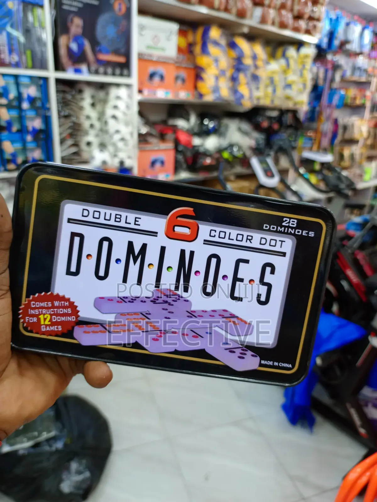 Double 6 Color Dot Dominoes Game Set.