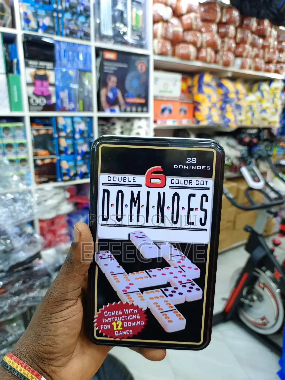 Double 6 Color Dot Dominoes Game Set.